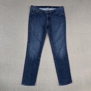 AG Adriano Goldschmied Jeans Womens 30 Blue Stilt Straight Distressed Denim